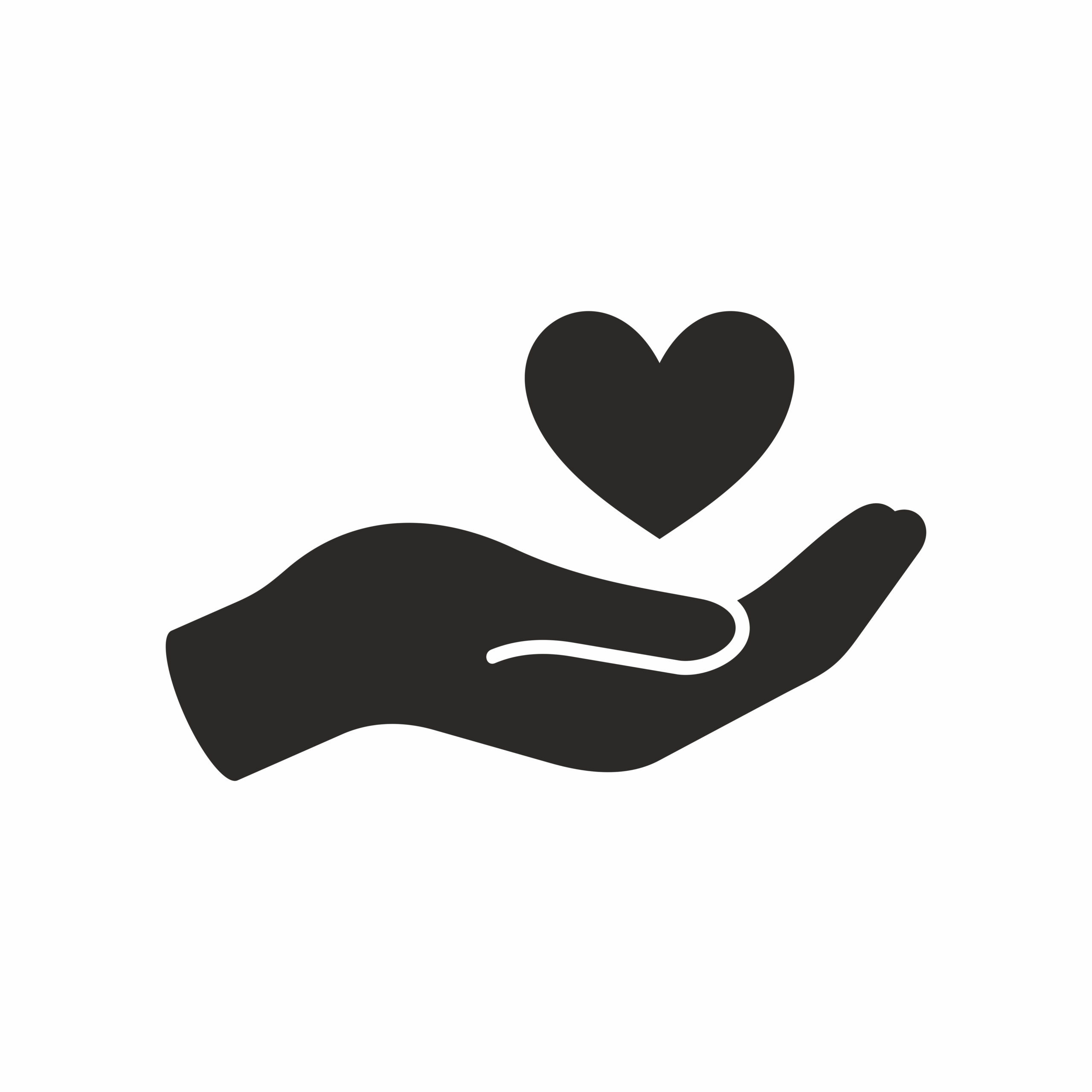 Heart in hand icon Heart in hand icon